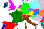 Mapa. Pases de Europa.